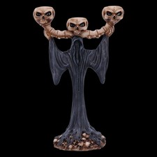 Gothic 3-armiger Kerzenständer Skull