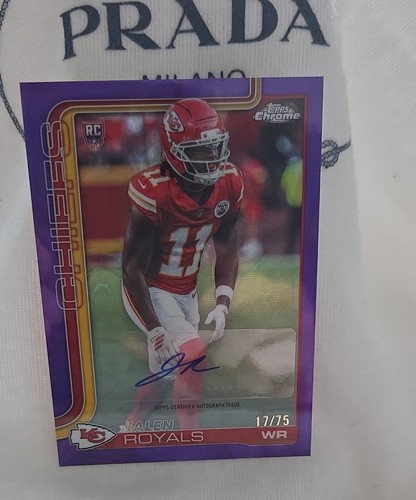 2025 Topps Chrome - Rookie Autographs Jalen Royals Purple Wave Refractor /75
