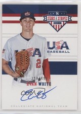 2017 Panini USA Baseball Stars & Stripes CNT Signatures /499 Evan White Auto ib6