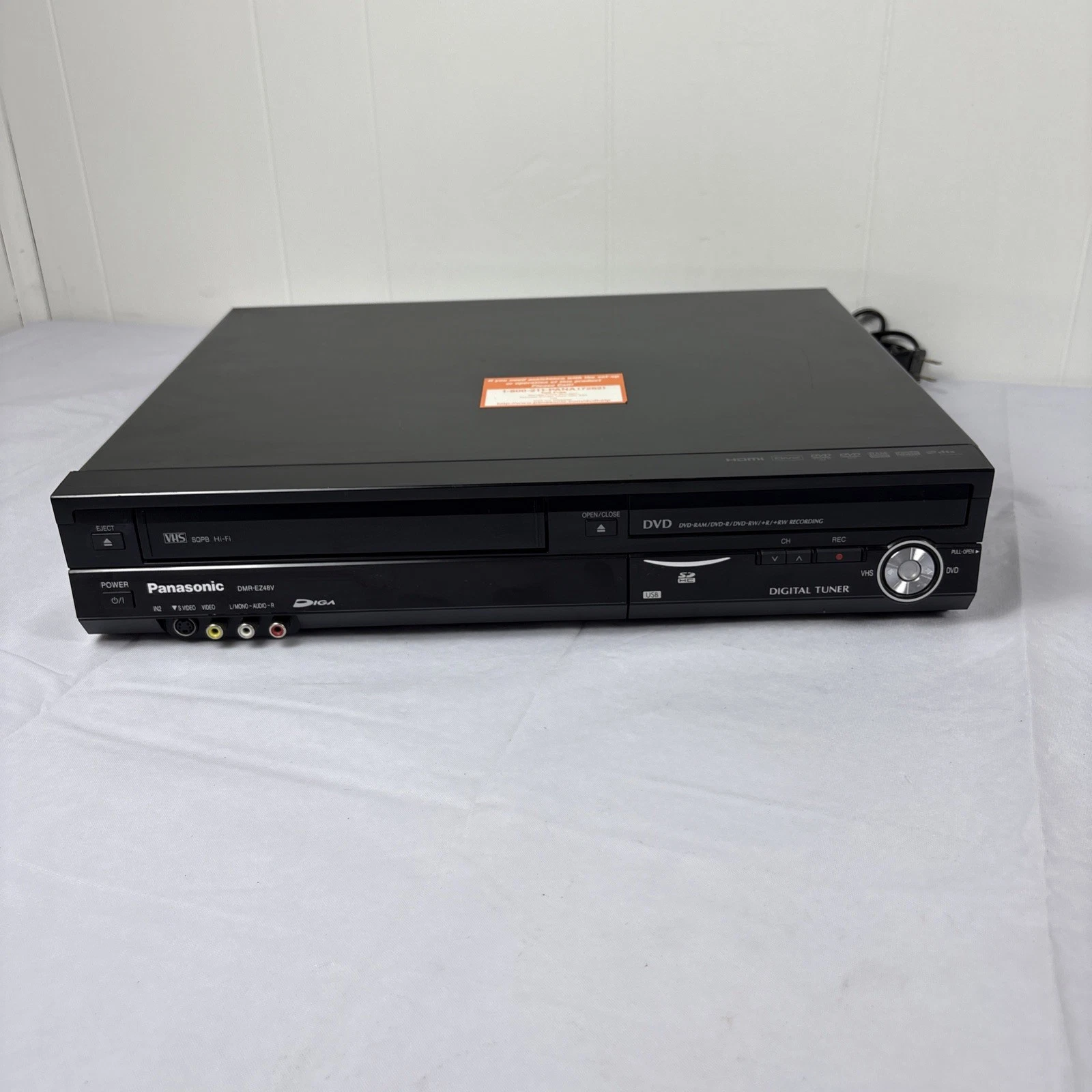 Panasonic DMR-EZ485V DVD Recorder VHS VCR Combo HDMI Tested No Remote