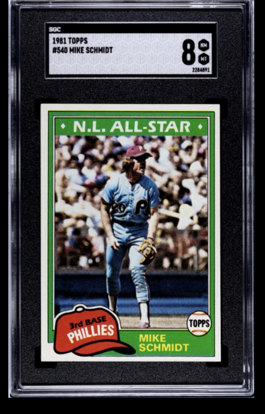 1981 TOPPS # 540 MIKE SCHMIDT PSA 8 (SHARP!)