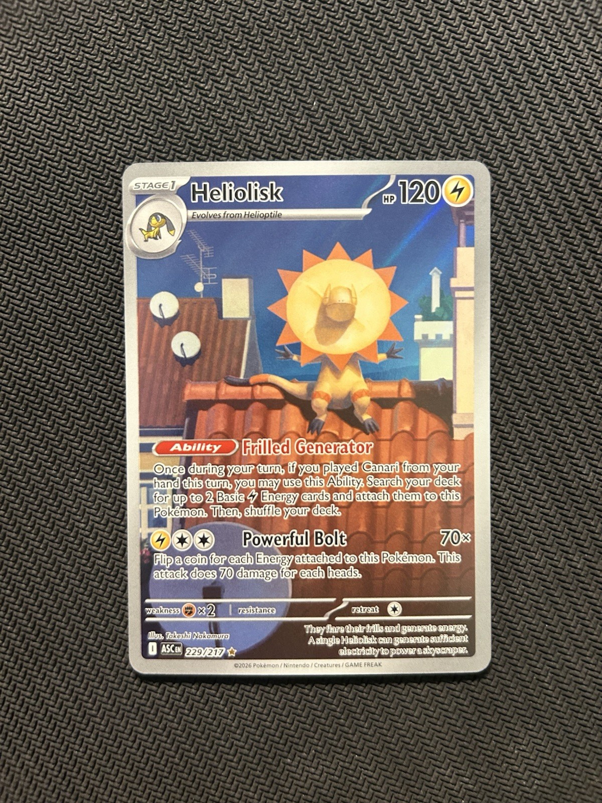 Pokemon TCG Heliolisk 229/217! NM Condition! See Description!