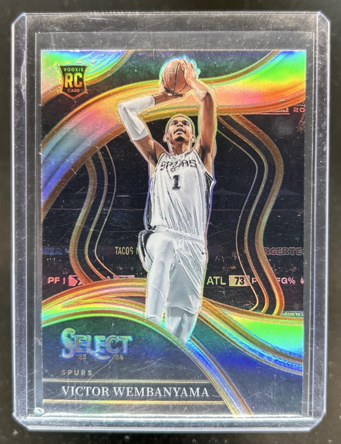 2023-24 Panini Select Victor Wembanyama RC Silver Prizm Courtside #288 Spurs