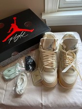 Nike Off-White Air Jordan 4 Sail WMNS 7 / 5.5Y CV9388-100 Virgil Abloh OG Box