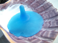 Sea Glass, Turquoise Blue Base with Stem