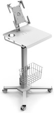 Adjustable Rolling Medical Cart with iPad Enclosure