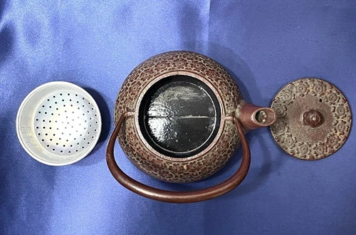 Tetsubin Nanbu Tekki Japanese Iron Kettle Iron Ironware Rock Casting - Picture 6 of 10