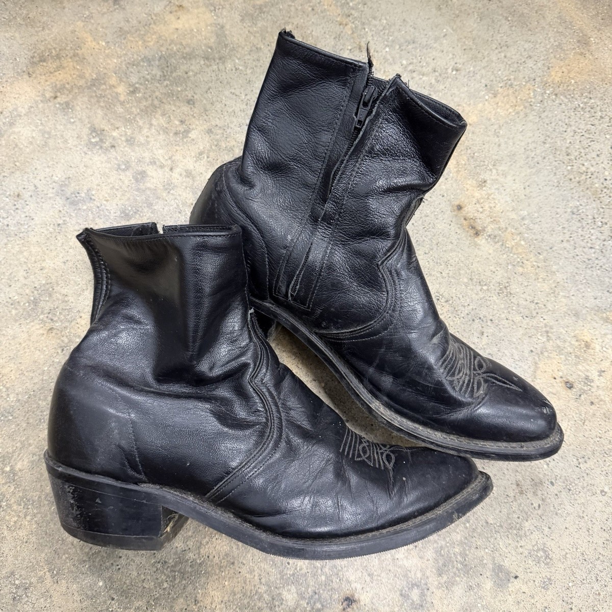 Abilene Men’s Western Gray Leather   Mid -Calf Boots Abilene brown western cowboy boots made in and 20 similar items main image 4