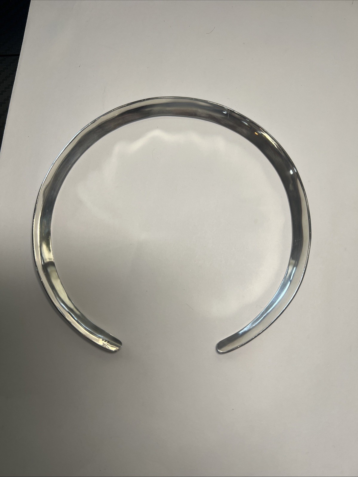 Solid Sterling Silver Torque Choker Necklace 925 … - image 12