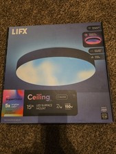 LIFX 15 in. Matte Black Indoor Selectable LED...