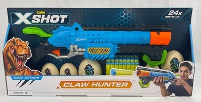 NEW Zuru XShot Dino Attack Claw Hunter 24x Foam Dart Blaster X-Shot 90 ft target