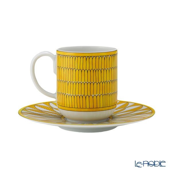 Hermès HERMES Soleil d'Hermès Coffee Cup & Saucer 100ml Demitasse/Espresso Pair thumbnail 4