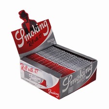 1 caja (50x) papeles Smoking Master tamaño king hojas ultradelgadas plateadas