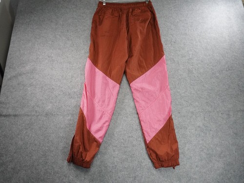 Champion Pants Mens Medium Brown Pink Nylon Retro Track Athletic Windbreaker Zip - Picture 7 of 11