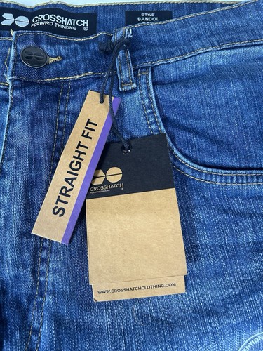 Crosshatch Bandol Mens Casual Fashion Designer Denim Blue Jeans W38 L30 BNWT - Picture 4 of 16