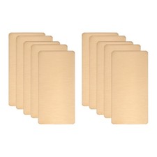 10pcs Metal Business Card 3x1.6x0.02 Inch Engraving Card Adhesive Copper Tone