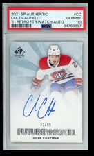2021-22 Upper Deck SP Authentic Future Watch PSA 10 Cole Caufield Rookie Auto