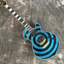 Blue Wyld  Bullseye Electric Guitar Mahogany Body Gold Harware HH Pickups