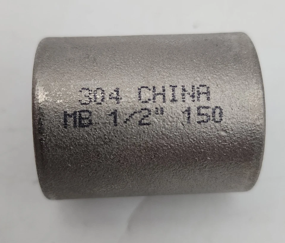 MERIT BRASS K411-08 Pipe Coupling: 1/2", 304 Stainless FNPT Threaded, (LOT OF 4) - Image 2 of 3