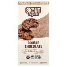 Soft-Baked Cookies, Double Chocolate, 5 Pouches, 2 Cookies 24 g Each