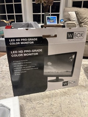 W Box Technologies 0E-24LED2 24'' LED LCD Full HD Surveillance Monitor HDMI VGA