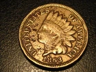 1863 Copper Nickel Indian Head Cent Partial Liberty #3