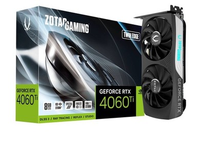 Zotac Gaming GeForce RTX 4060 Ti Twin Edge 8GB GDDR6 Grafikkarte PC Gaming Neu