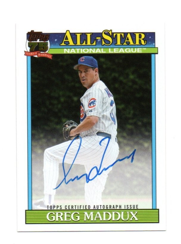 2026 Topps Series 2 1991 ALL-STAR Greg Maddux ON-CARD AUTOGRAPH - CHICAGO CUBS