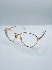 Vogue Eyeglasses Frames VO4306 5152 Rose Gold Top White Round Wire Rim 51-18-140