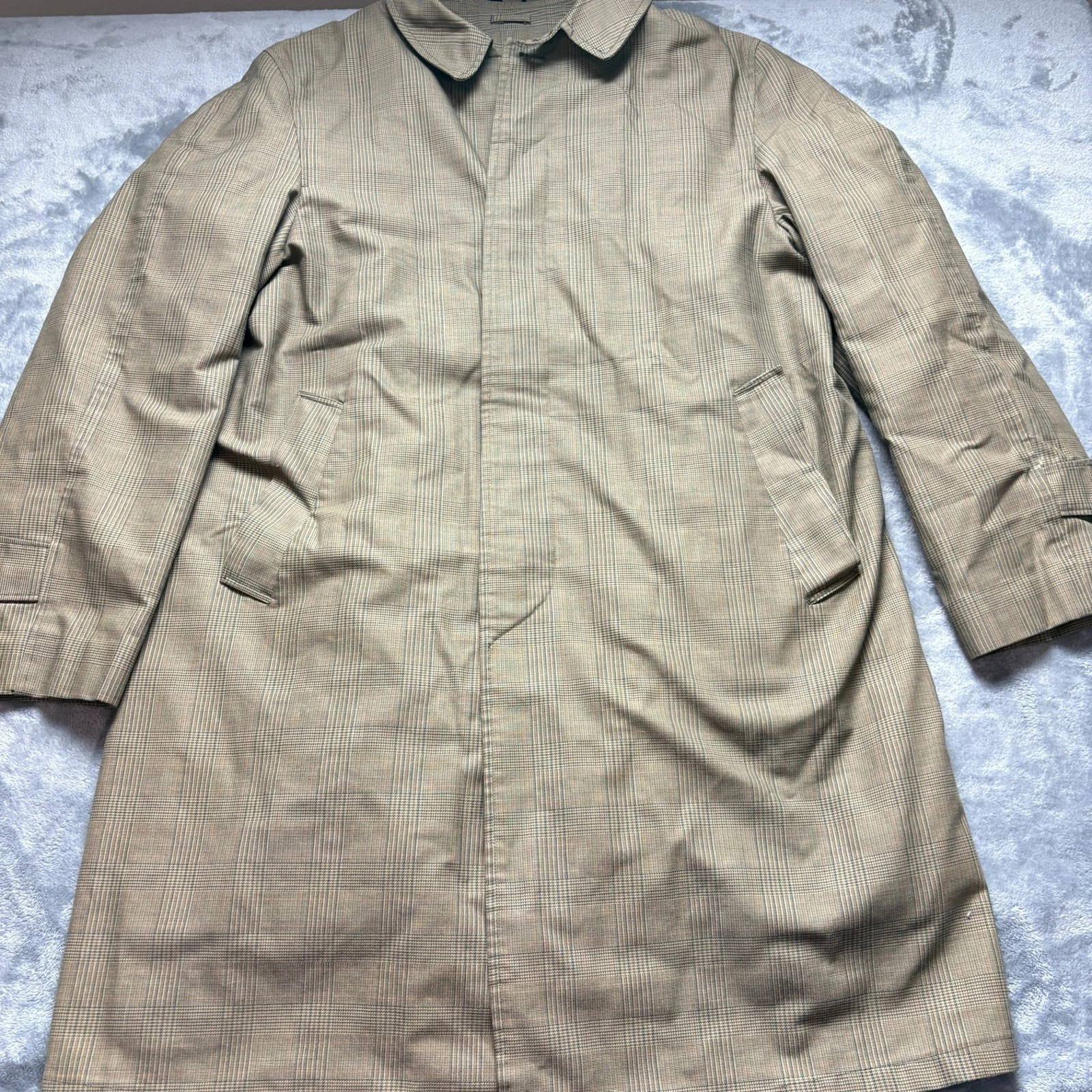 Vintage Jack Nicklaus Weatherproof Overcoat Mens Large Plaid Removable Liner