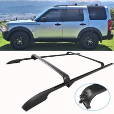 Roof Rack Cross Bar Rail Kit 4Pcs for Land Rover Discovery 3 4 2005-2016 Black