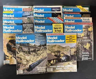 Model Railroader Vintage Magazines 1980s/ Lot Of 14