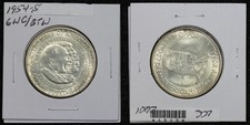 1954-S Booker T Washington George Washington Carver Half Dollar 6N6B