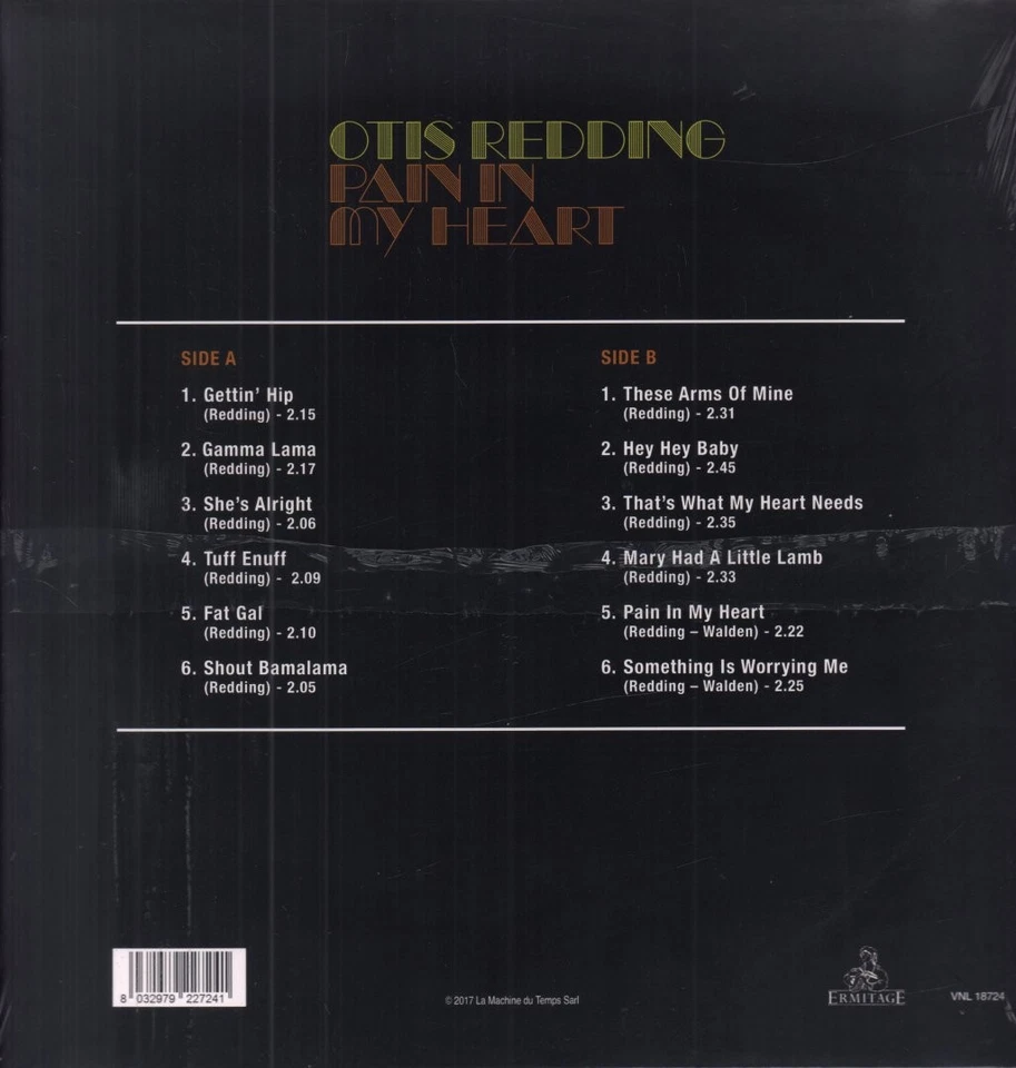 Otis Redding Pain In My Heart LP vinyl Italy Ermitage 2017 brand new sealed - Image 2 of 4