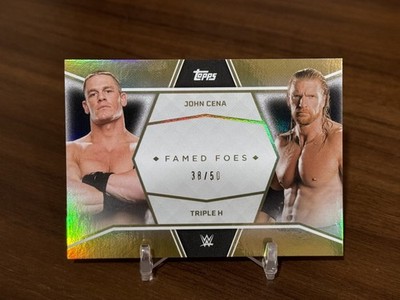 2025 Topps John Cena & Triple H Famed Foes Gold Foil /50