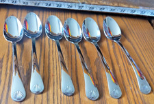Reed & Barton BAYVIEW Shell 6 SOUP SPOONS 18/...