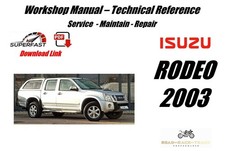 ISUZU RODEO Manuale Officina Riparazione Servizio 2003