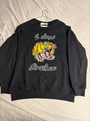 【GUCCI】L'Aveugle ParAmourジップアップボンバージャケット Gucci, L'aveugle par amour Tiger denim jacket - Unique Designer Pieces