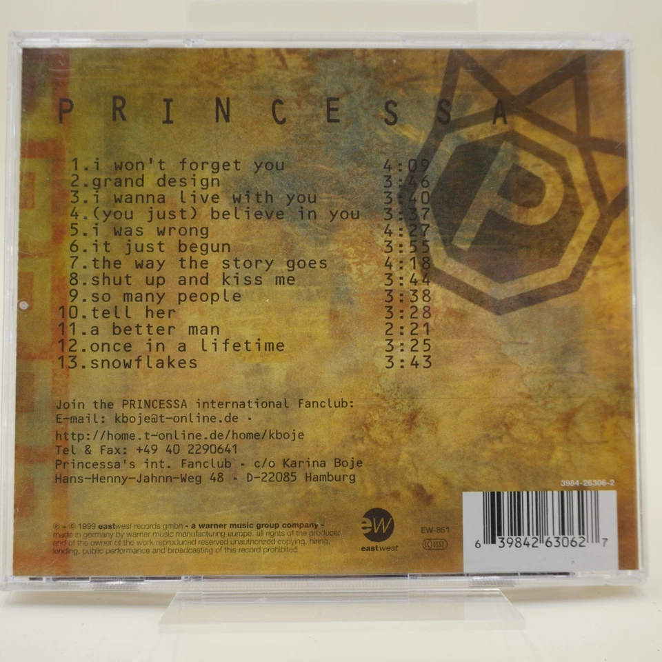 Princessa – I Won't Forget You | CD | Zustand sehr gut - Bild 2 von 2