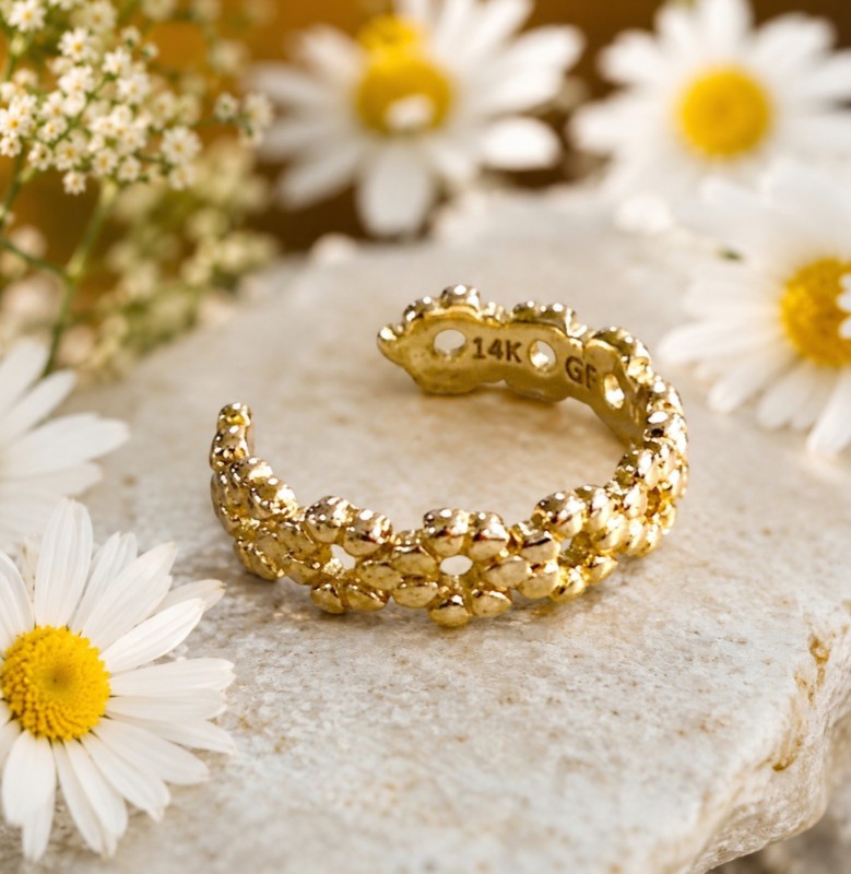 14K GF (gold filled) Daisy Chain Flower Toe Ring