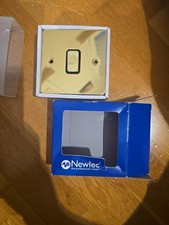 Newlec polished brass 1 gang 2 way light switch, Gold decorative home accessory