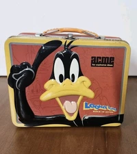 Vtg.Metal Daffy Duck Loony Tunes Lunch Box  Warner Bros ACME for Explosive Ideas