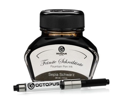 Füllhaltertinte Schreibtinte Füllertinte Sepia Schwarz 30ml mit Tinten-Konverter