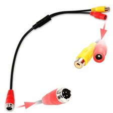 4 Pin Aviation Male To RCA Video Female Cable Adapter Cord 36cm/14.17 Inch