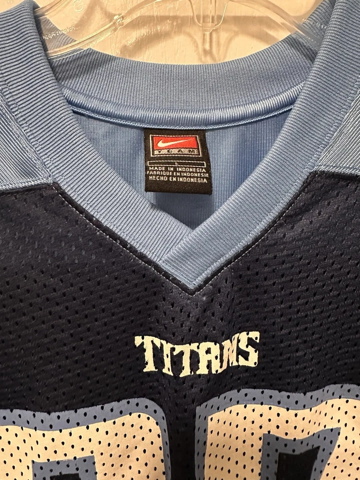 Camiseta de fútbol vintage Nike Eddie George # 27 Tennessee Titans juvenil L 16/18 Foto 2 de 4