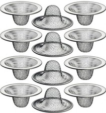 12 Pack Mesh Sink Drain Basket - Strainer,Hair Catcher for Bathroom Sink,Laundry