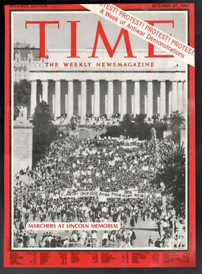 Marchers at Lincoln Memorial 1967 Time Only Cover 1 Original Page
