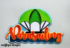 CRAFTECAFE PARASAILING KID TITLE premade paper piecing scrapbook die cut piece