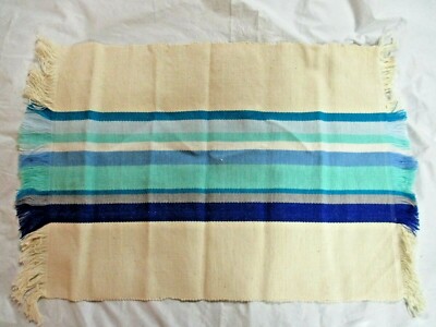 Vintage - Linen - Light Beige - Blue Stripes - Placemat