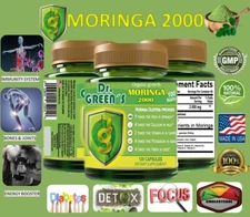 120 capsules MORINGA OLEIFERA LEAF powder 2000 -PHIL-  FREE SHIP pure moringa